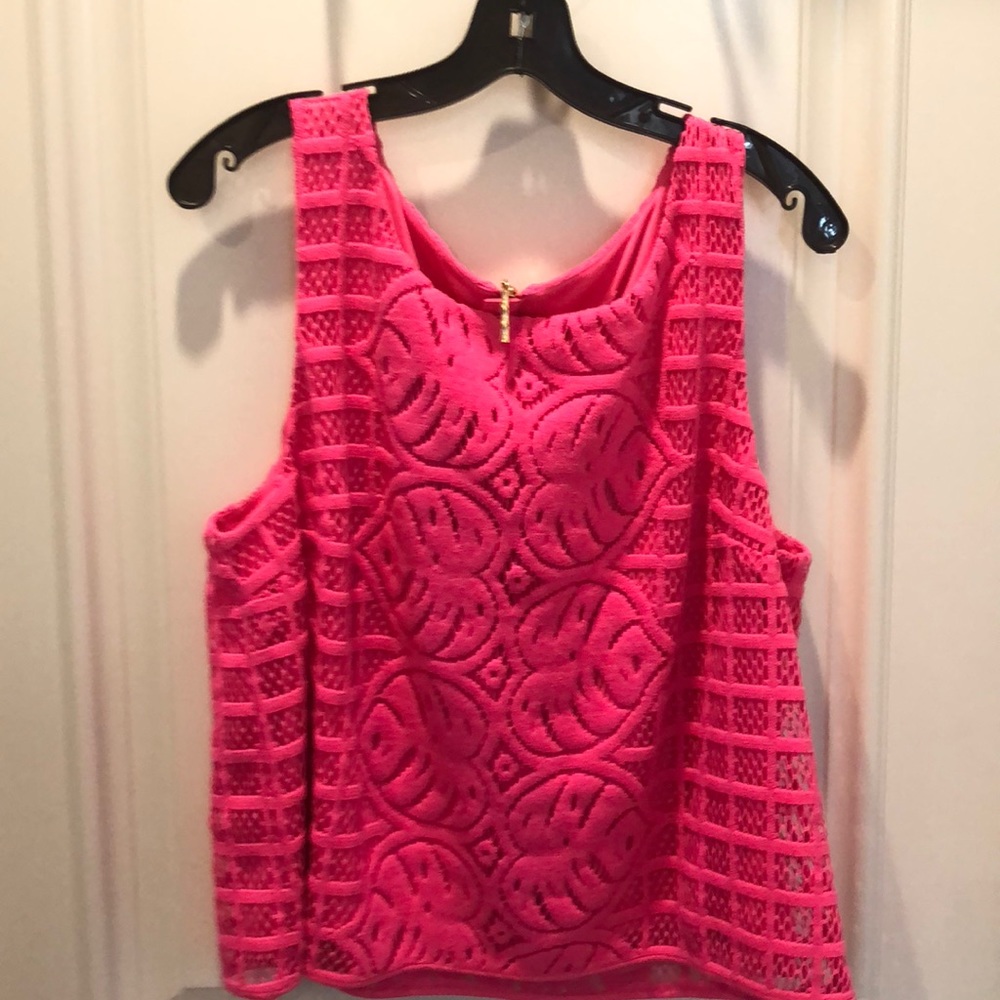 Dressy pink Lilly tank